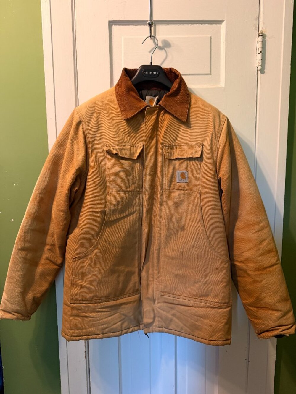Vintage Carhartt Brown Quilted Canvas Work Chore Barn Jacket -